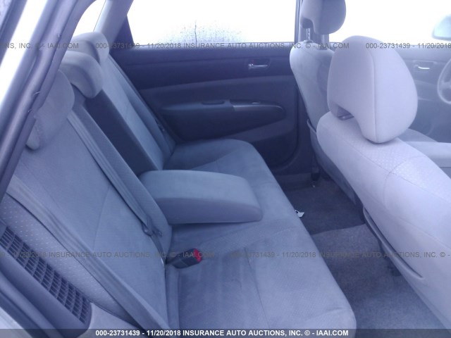 JTDKB20U983300454 - 2008 TOYOTA PRIUS SILVER photo 8