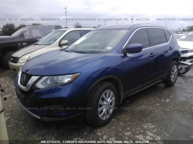 5N1AT2MT7JC700623 - 2018 NISSAN ROGUE S/SL/SV BLUE photo 2