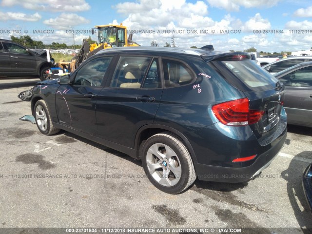 WBAVM1C58DVW46139 - 2013 BMW X1 SDRIVE28I GREEN photo 3