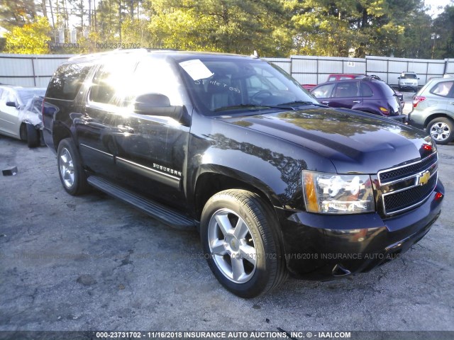 1GNSCJE03DR369572 - 2013 CHEVROLET SUBURBAN C1500 LT BLACK photo 1