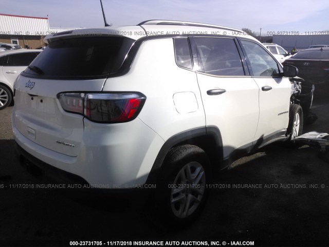 3C4NJCAB7JT287040 - 2018 JEEP COMPASS SPORT WHITE photo 4