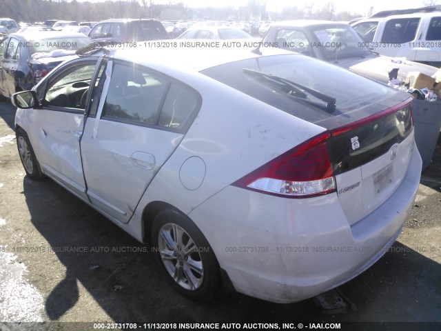 JHMZE2H77AS025343 - 2010 HONDA INSIGHT EX WHITE photo 3