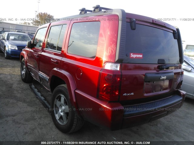 1J4RG4GK1AC113371 - 2010 JEEP COMMANDER SPORT RED photo 3