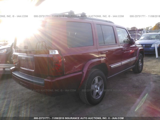 1J4RG4GK1AC113371 - 2010 JEEP COMMANDER SPORT RED photo 4