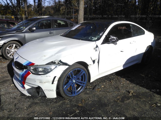 WBS3R9C58FK330098 - 2015 BMW M4 WHITE photo 2