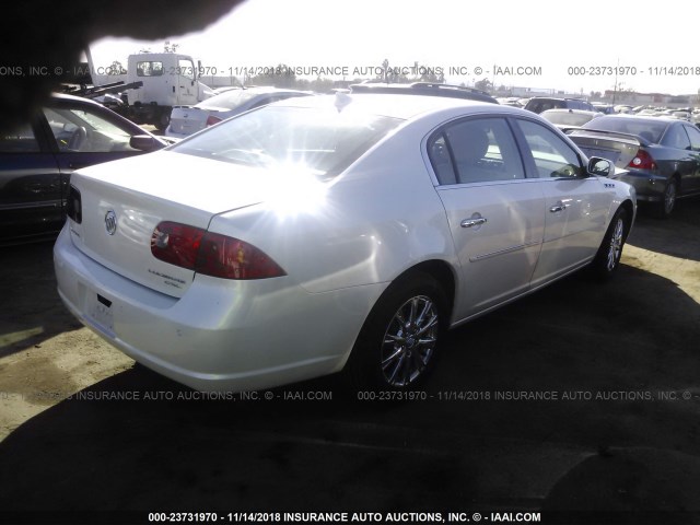 1G4HD57129U141463 - 2009 BUICK LUCERNE CXL WHITE photo 4