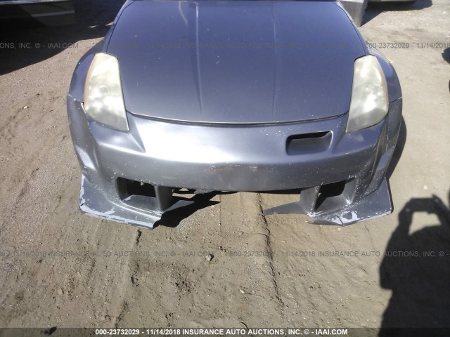 JN1AZ34D13T100896 - 2003 NISSAN 350Z COUPE GRAY photo 6