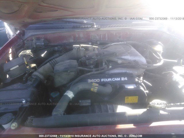 5TEGN92N43Z163199 - 2003 TOYOTA TACOMA DOUBLE CAB PRERUNNER RED photo 10