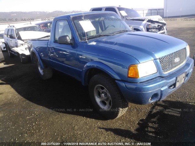 1FTYR11U02PA26057 - 2002 FORD RANGER BLUE photo 1