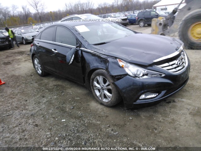 5NPEC4AC2BH124421 - 2011 HYUNDAI SONATA SE/LIMITED BLUE photo 1