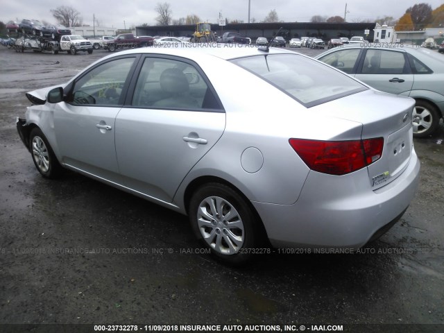 KNAFU4A23C5585649 - 2012 KIA FORTE EX SILVER photo 3