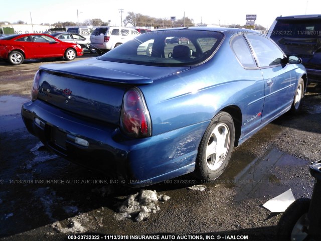 2G1WX12K439260415 - 2003 CHEVROLET MONTE CARLO SS ლურჯი ფოტო 4