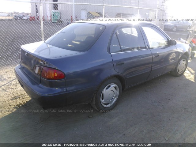 1NXBR12E8YZ397759 - 2000 TOYOTA COROLLA VE/CE/LE BLUE photo 4