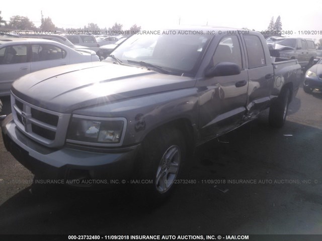 1D7CE3GK7AS166048 - 2010 DODGE DAKOTA SXT GRAY photo 2