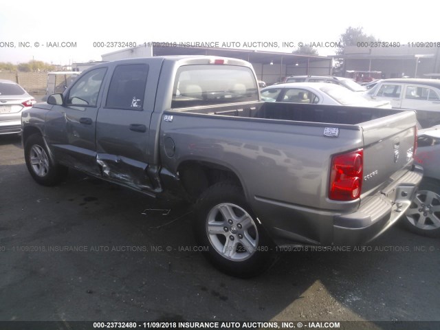 1D7CE3GK7AS166048 - 2010 DODGE DAKOTA SXT GRAY photo 3