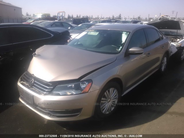 1VWAT7A37FC073979 - 2015 VOLKSWAGEN PASSAT S TAN photo 2