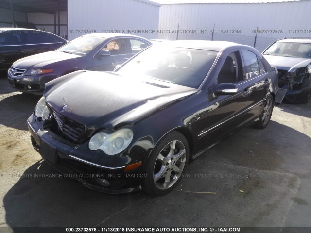 WDBRF52HX7F862024 - 2007 MERCEDES-BENZ C 230 BLACK photo 2