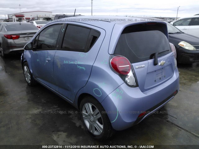 KL8CB6S93EC523274 - 2014 CHEVROLET SPARK LS Light Blue photo 3