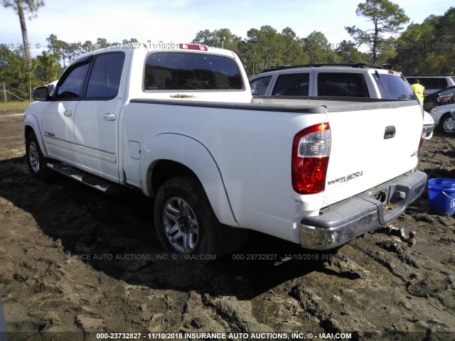 5TBET34106S556695 - 2006 TOYOTA TUNDRA DOUBLE CAB SR5 WHITE photo 3