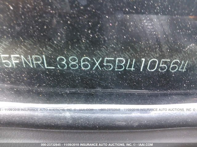 5FNRL386X5B410564 - 2005 HONDA ODYSSEY EXL GRAY photo 9