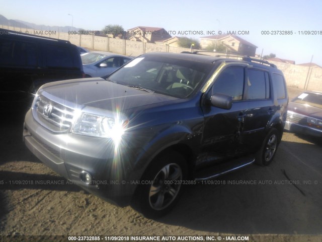 5FNYF3H3XFB004858 - 2015 HONDA PILOT SE GRAY photo 2