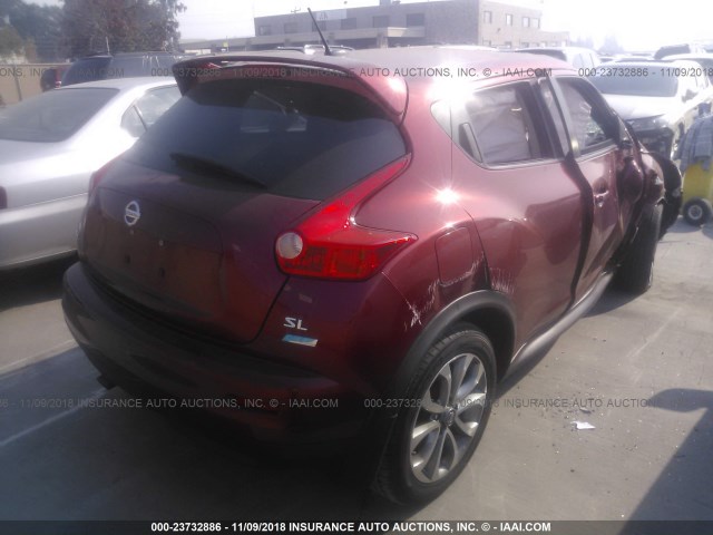 JN8AF5MR0DT200331 - 2013 NISSAN JUKE S/SV/SL RED photo 4