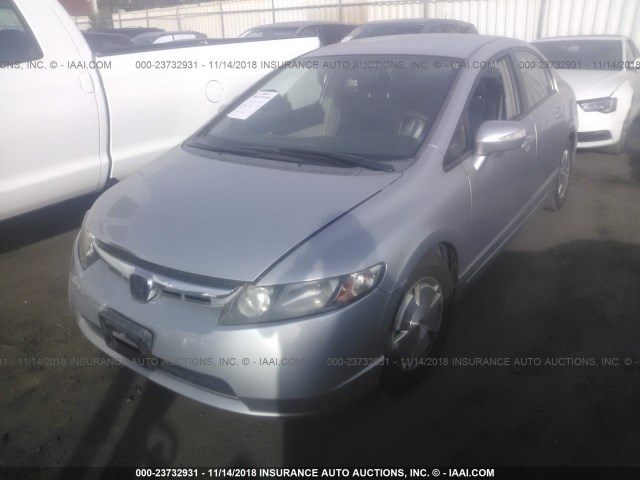 JHMFA36226S025916 - 2006 HONDA CIVIC HYBRID SILVER photo 2