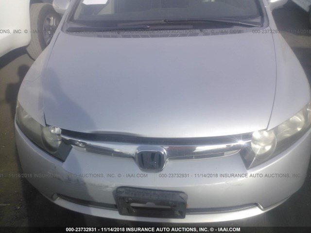 JHMFA36226S025916 - 2006 HONDA CIVIC HYBRID SILVER photo 6