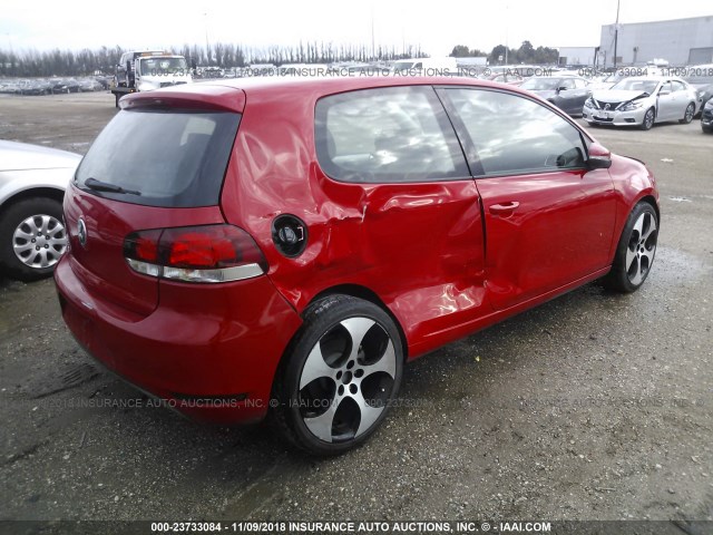 WVWAA7AJ2CW009320 - 2012 VOLKSWAGEN GOLF 红色 照片 4