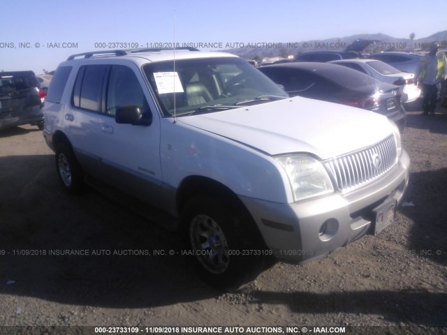 4M2ZU86W62ZJ20710 - 2002 MERCURY MOUNTAINEER  WHITE photo 1