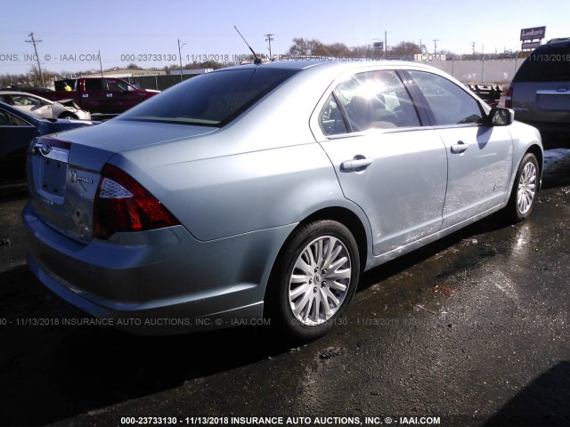 3FADP0L31BR123916 - 2011 FORD FUSION HYBRID Light Blue photo 4