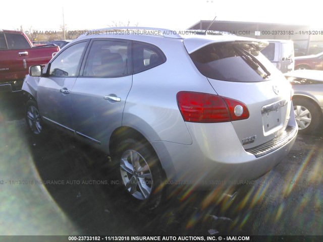 JN8AS5MV0DW112872 - 2013 NISSAN ROGUE S/SV SILVER photo 3