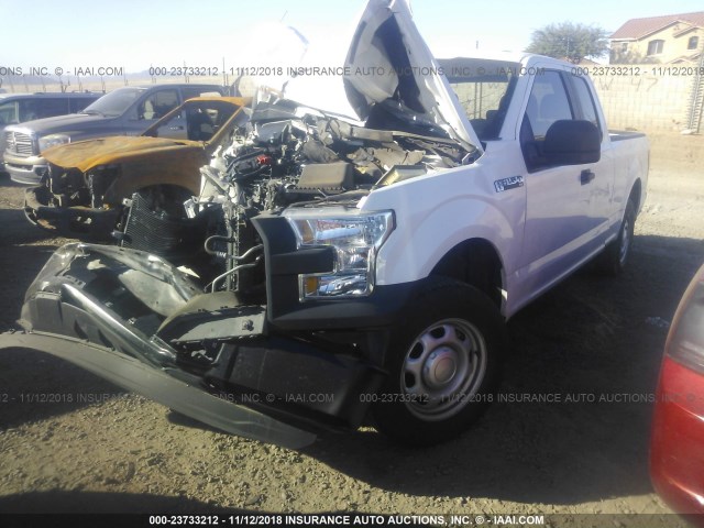 1FTEX1C88GKD25485 - 2016 FORD F150 SUPER CAB WHITE photo 2