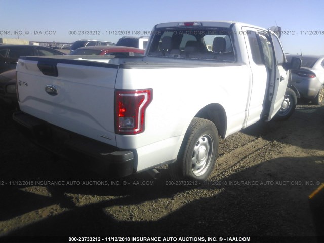 1FTEX1C88GKD25485 - 2016 FORD F150 SUPER CAB WHITE photo 4