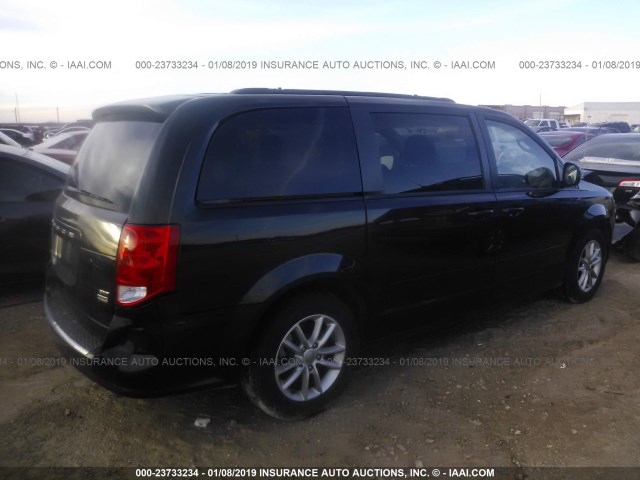 2C4RDGCG2ER429876 - 2014 DODGE GRAND CARAVAN SXT BLACK photo 4