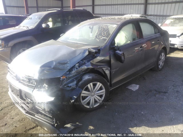 3VWLA7AJ2FM289556 - 2015 VOLKSWAGEN JETTA TDI GRAY photo 2