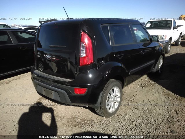 KNDJT2A65C7748426 - 2012 KIA SOUL +/!/SPORT BLACK photo 4