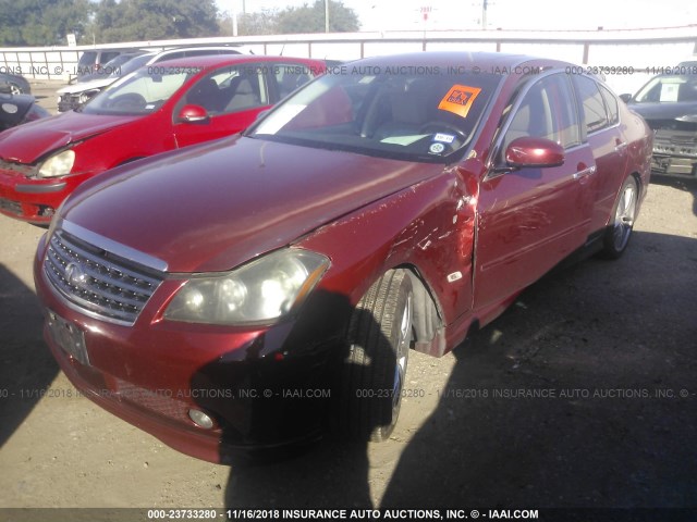 JNKAY01E56M101560 - 2006 INFINITI M35 SPORT MAROON photo 2