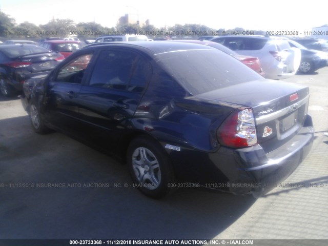 1G1ZS57F27F267181 - 2007 CHEVROLET MALIBU LS მუქი ლურჯი ფოტო 3