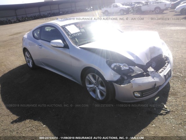 KMHHU6KH5BU046587 - 2011 HYUNDAI GENESIS COUPE 3.8L SILVER photo 1