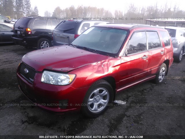 JF1SG63607H740706 - 2007 SUBARU FORESTER 2.5X/SPORTS 2.5X RED photo 2