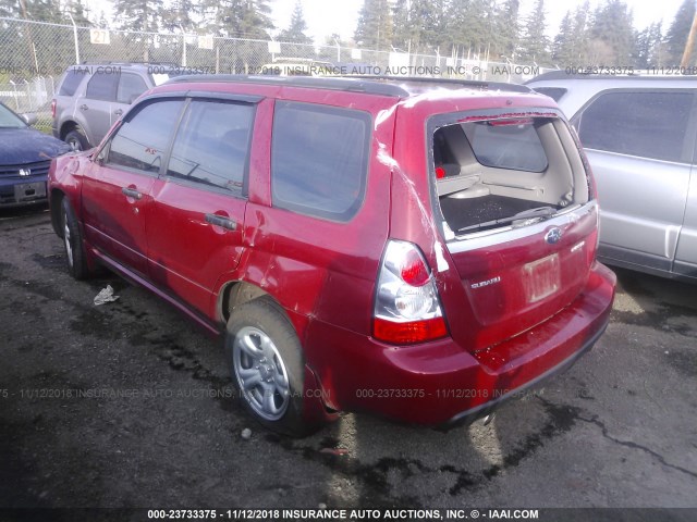 JF1SG63607H740706 - 2007 SUBARU FORESTER 2.5X/SPORTS 2.5X RED photo 3