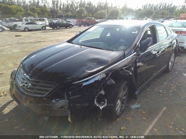 KMHFG4JG2DA250599 - 2013 HYUNDAI AZERA BLACK photo 2