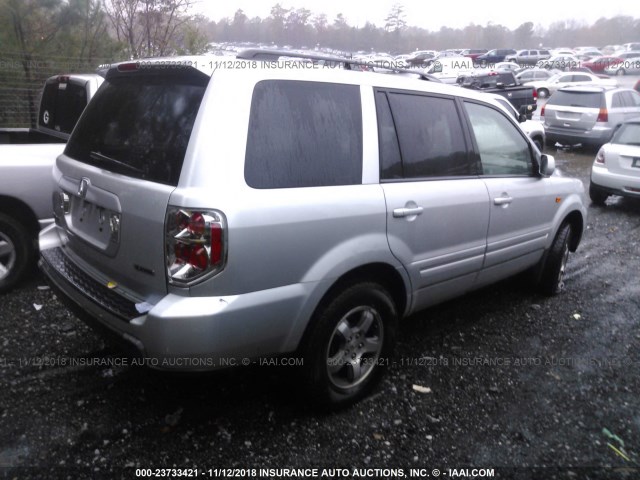 5FNYF18318B052532 - 2008 HONDA PILOT SE SILVER photo 4