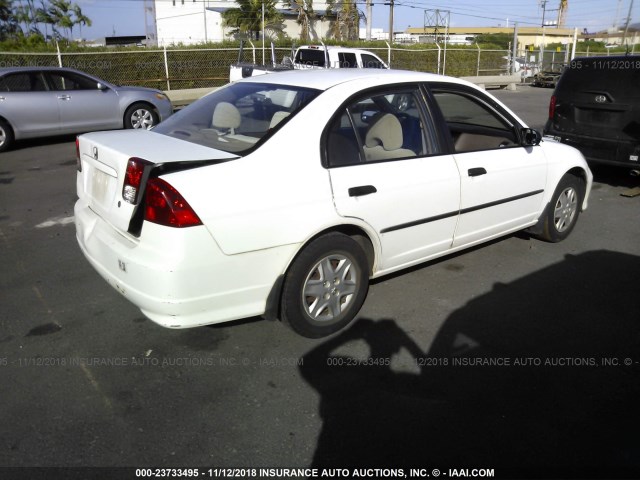 1HGES16385L020544 - 2005 HONDA CIVIC DX VP Ağ foto 4