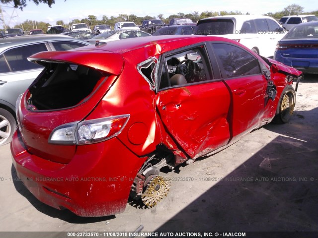 JM1BL1H3XA1253858 - 2010 MAZDA SPEED 3 RED photo 4