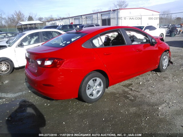 1G1BC5SM0H7164938 - 2017 CHEVROLET CRUZE LS RED photo 4