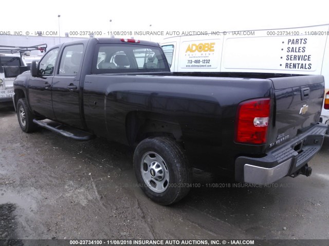 1GC1CVCG4BF254571 - 2011 CHEVROLET SILVERADO C2500 HEAVY DUTY BLACK photo 3