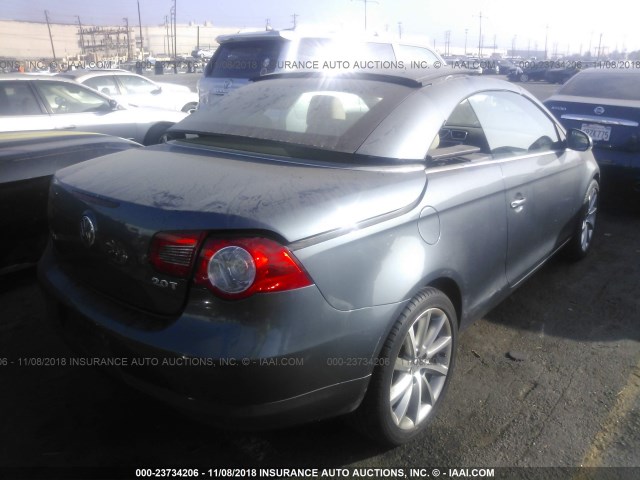 WVWDA71F57V019361 - 2007 VOLKSWAGEN EOS 2.0T SPORT GRAY photo 4