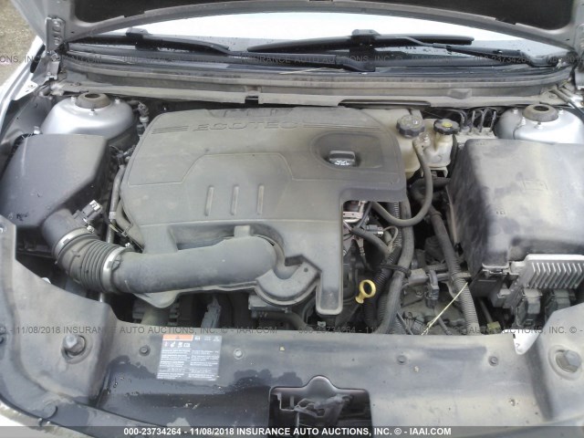 1G1ZC5E08CF316938 - 2012 CHEVROLET MALIBU 1LT SILVER photo 10